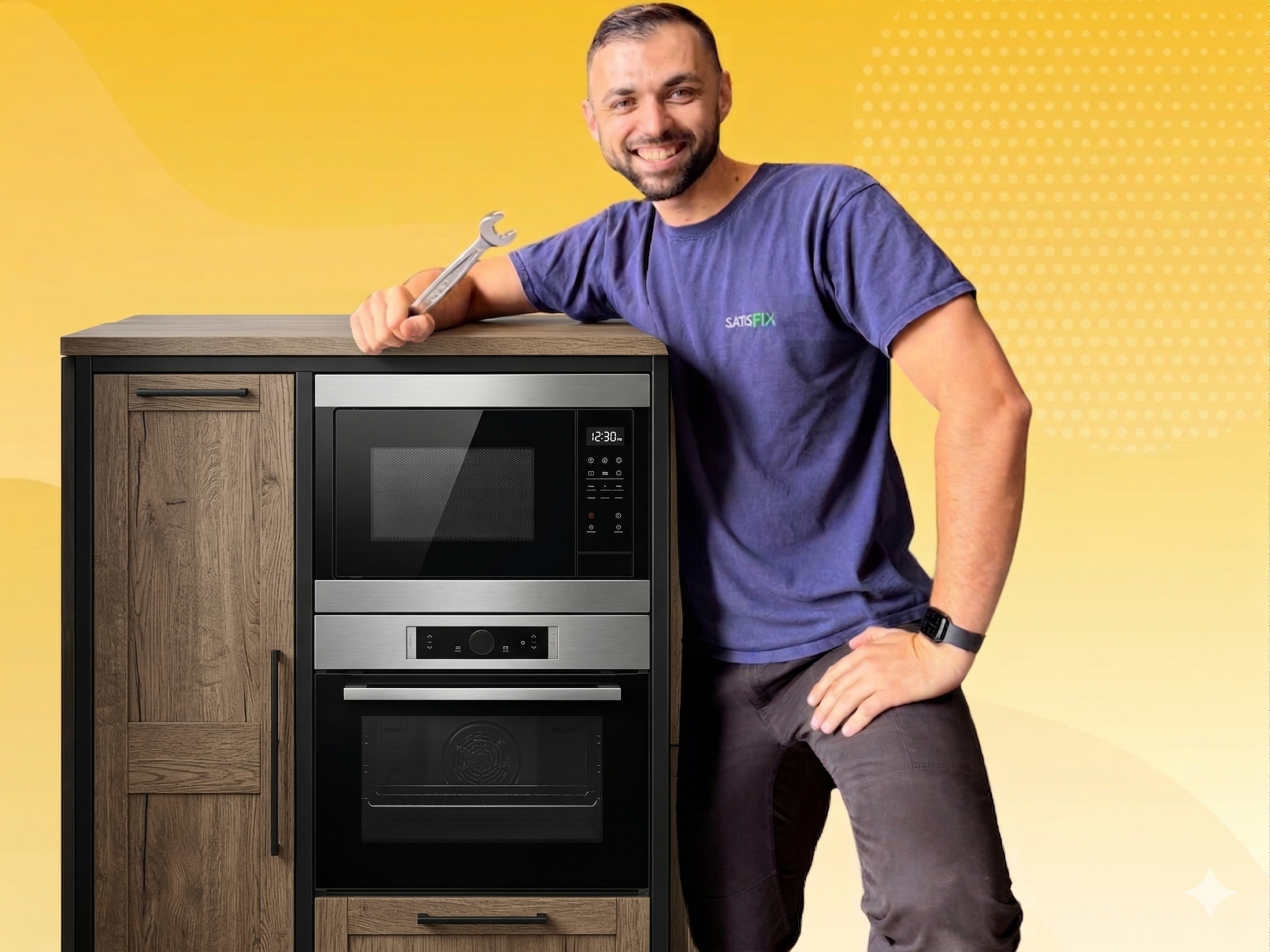 Dépannage micro-ondes encastrable Siemens Miele Neff à domicile à Lyon — diagnostic par technicien Satisfix